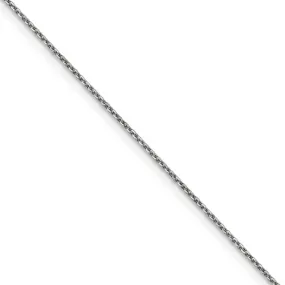 0.95mm, 14k White Gold, Diamond Cut Cable Chain Necklace