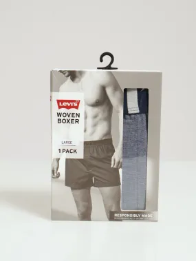 1 Pack Poster Logo Woven Boxer - Blue