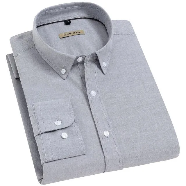 100% Cotton Solid Oxford Pocket Less Design Standard fit Shirts