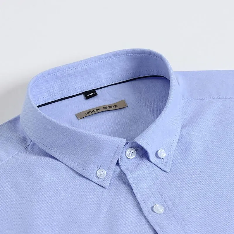 100% Cotton Solid Oxford Pocket Less Design Standard fit Shirts