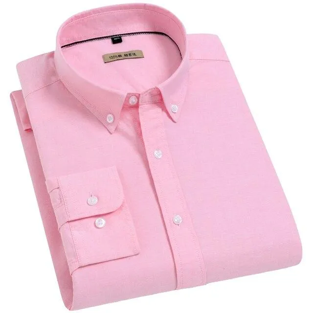 100% Cotton Solid Oxford Pocket Less Design Standard fit Shirts