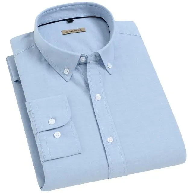 100% Cotton Solid Oxford Pocket Less Design Standard fit Shirts