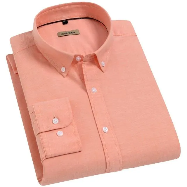 100% Cotton Solid Oxford Pocket Less Design Standard fit Shirts