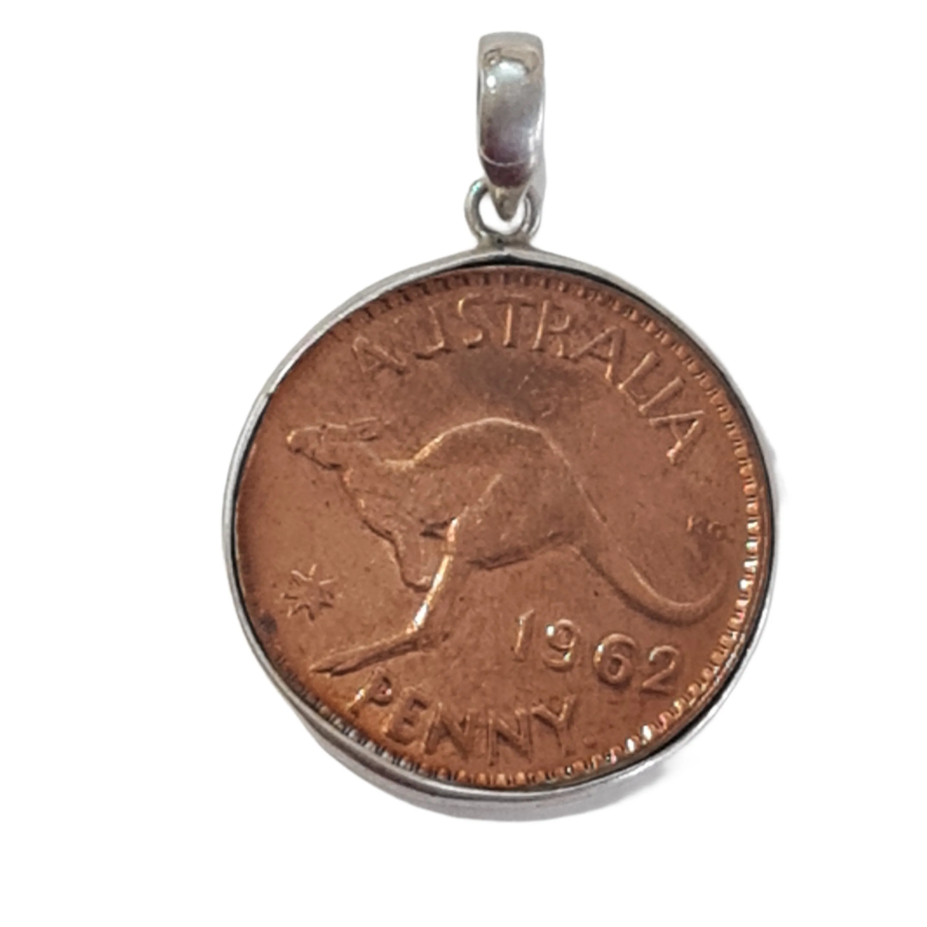 1962 Australian Penny coin pendant