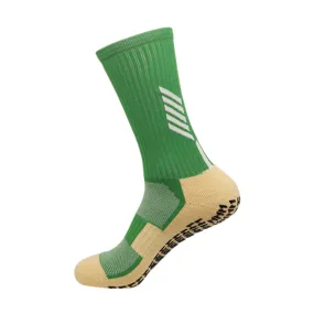 3 Pack Mens Football Grip Socks Green