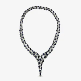 358 Brilliant Cut 20,32 Ct Diamonds 18K White Gold Necklace