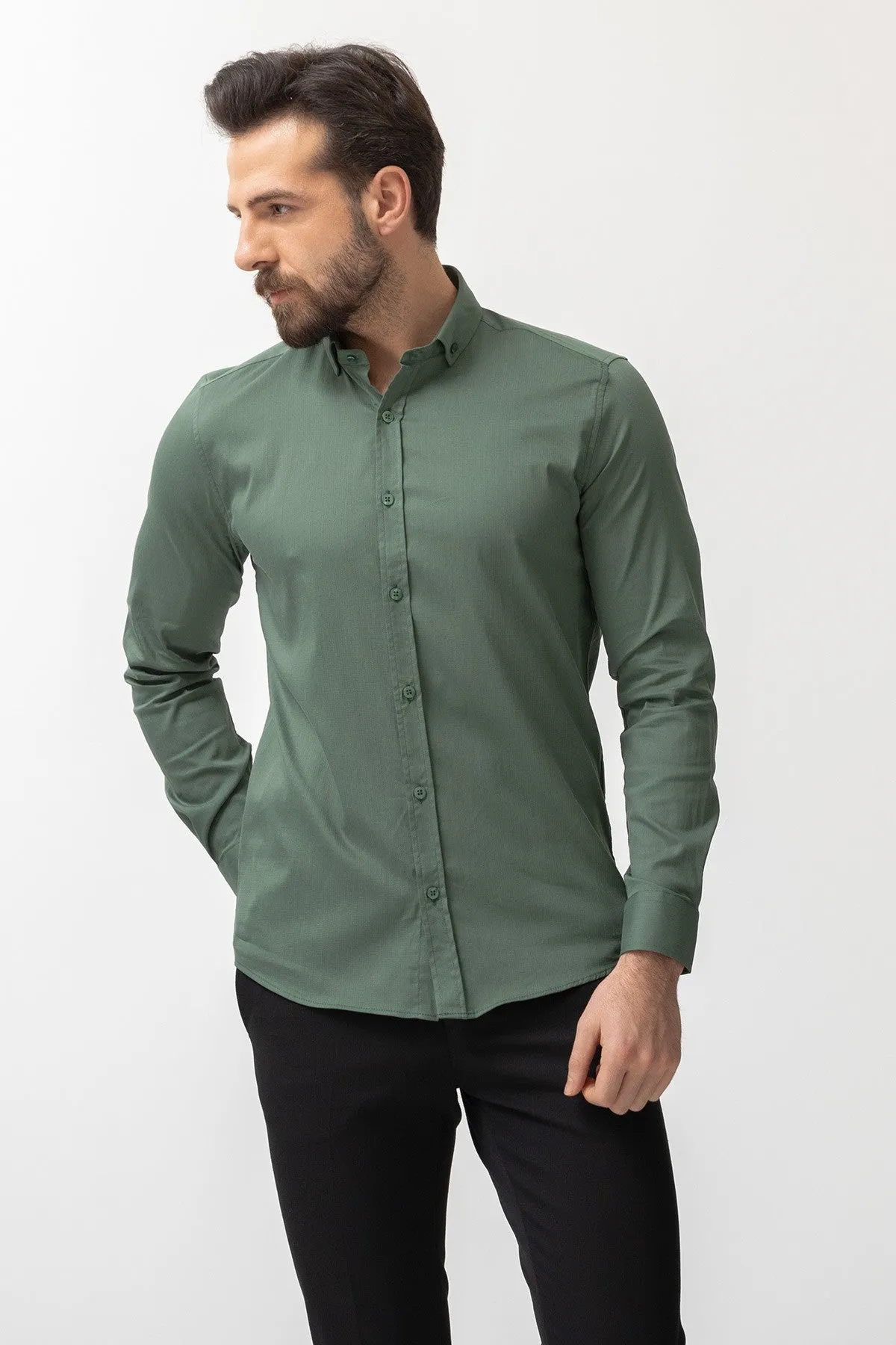 37922 Long Sleeve Shirt: Khaki