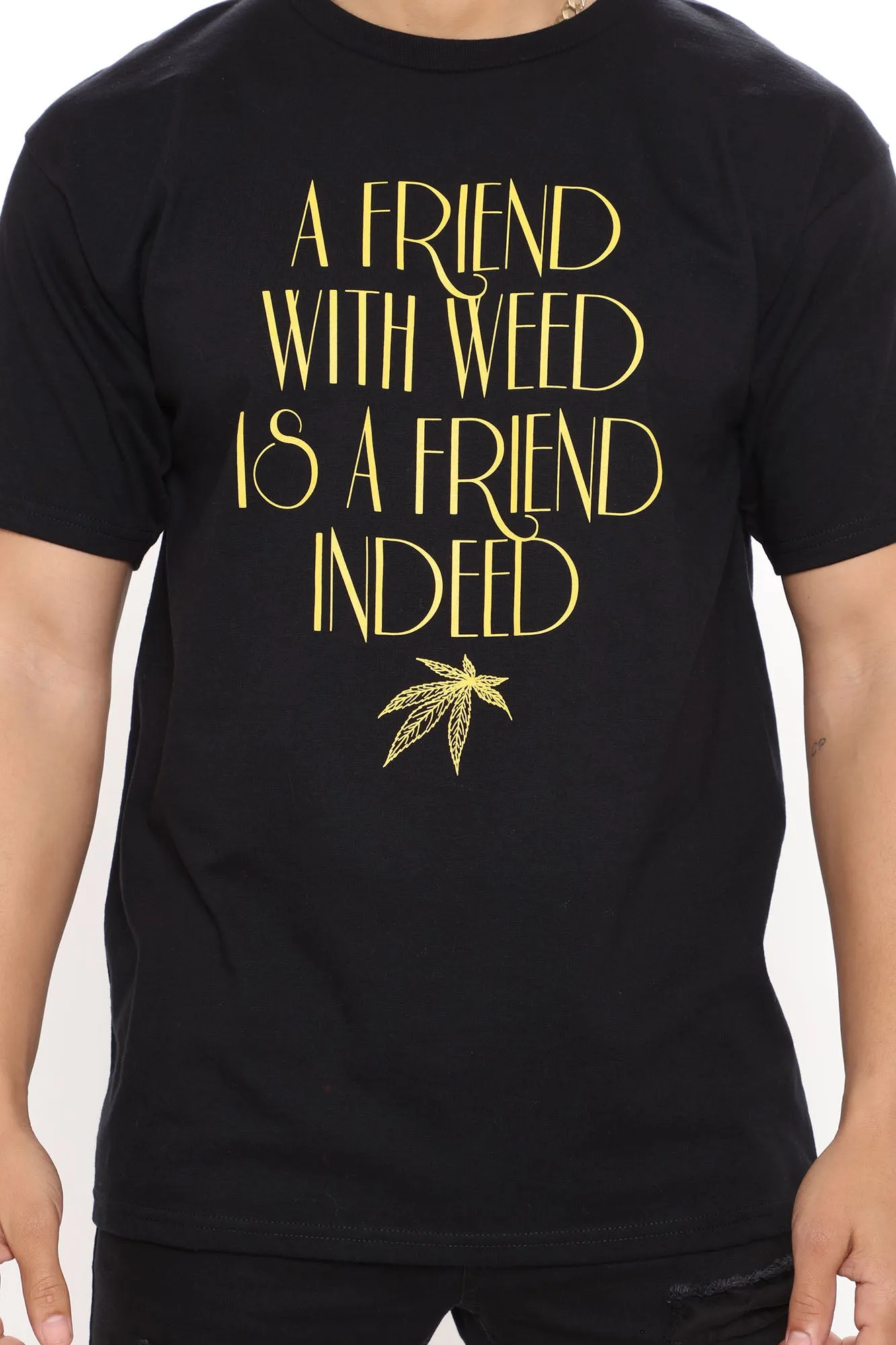 A Friend With Weed Short Sleeve Tee - Black