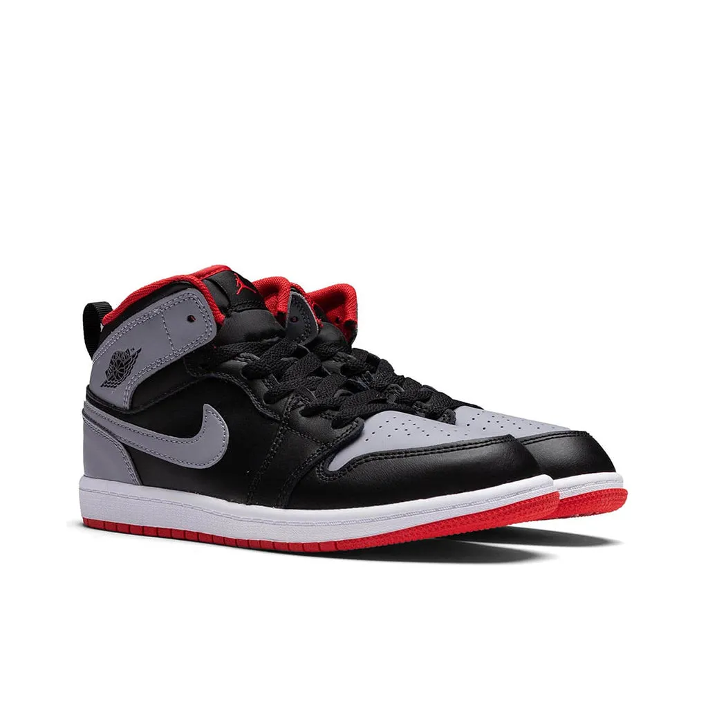 Air Jordan 1 Mid (PS) - Black/Cement Grey/Fire Red/White