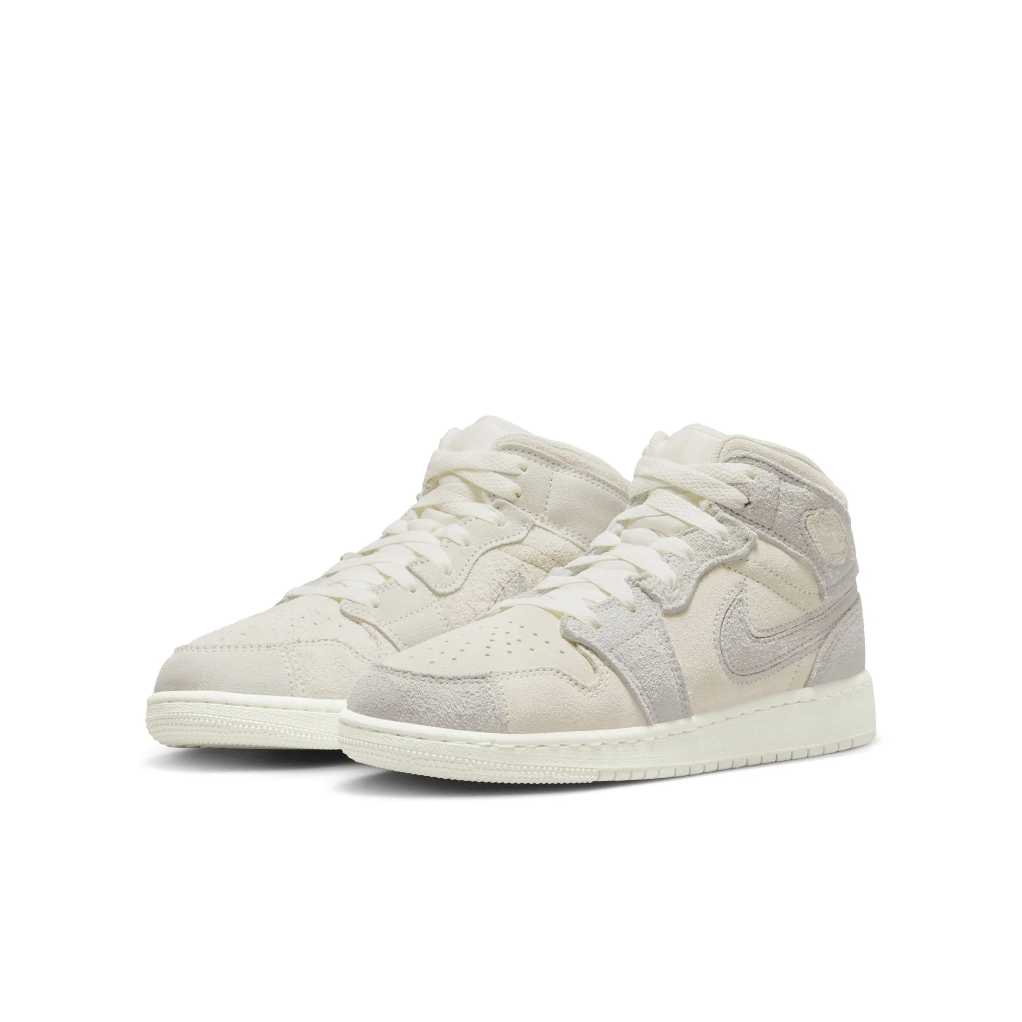 Air Jordan 1 Mid SE Craft GS (Pale Ivory/Sail)