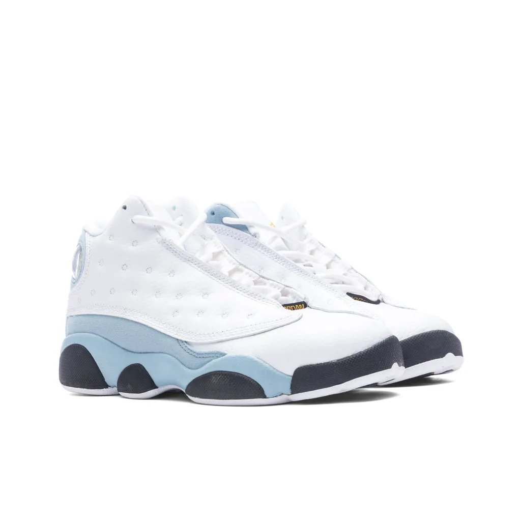 Air Jordan 13 Retro (PS) - White/Yellow Ochre/Blue Grey