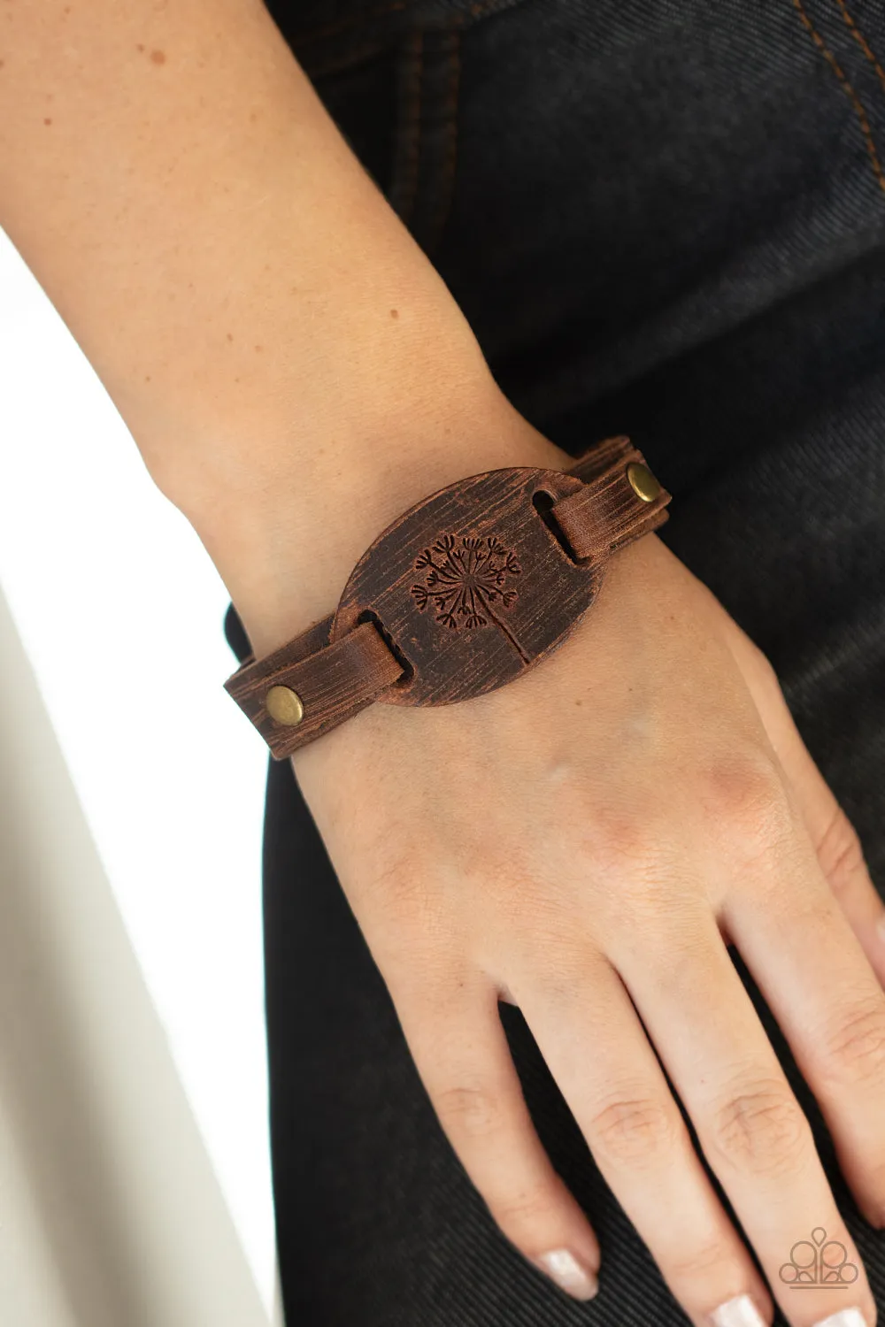 All Fine and DANDELION - Brown Paparazzi Bracelet