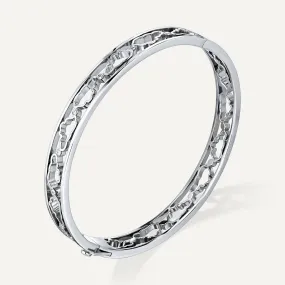 Allusia Love Accented 18K Whitegold Bangle w. Diamonds