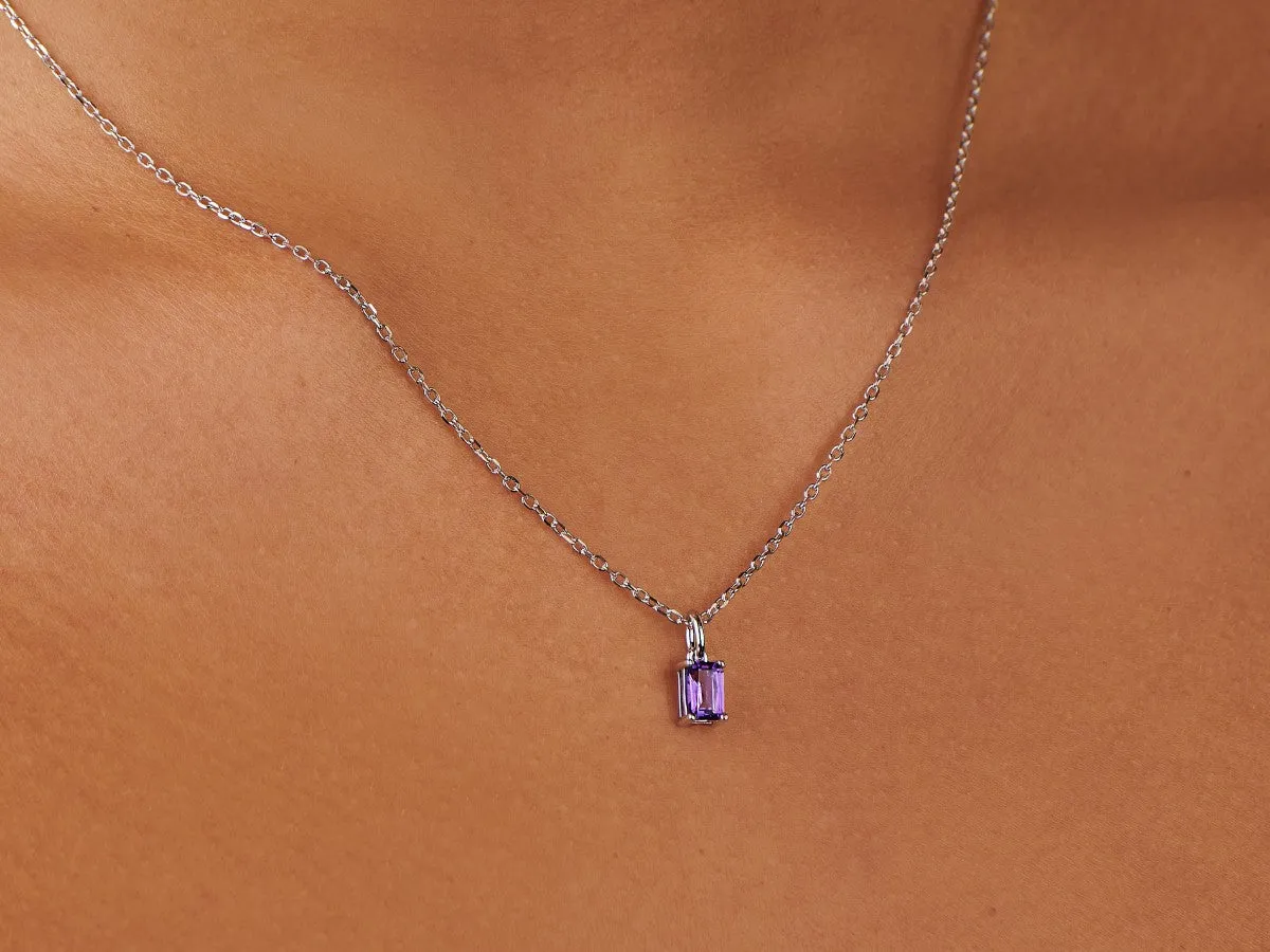 Amethyst Silver Necklace