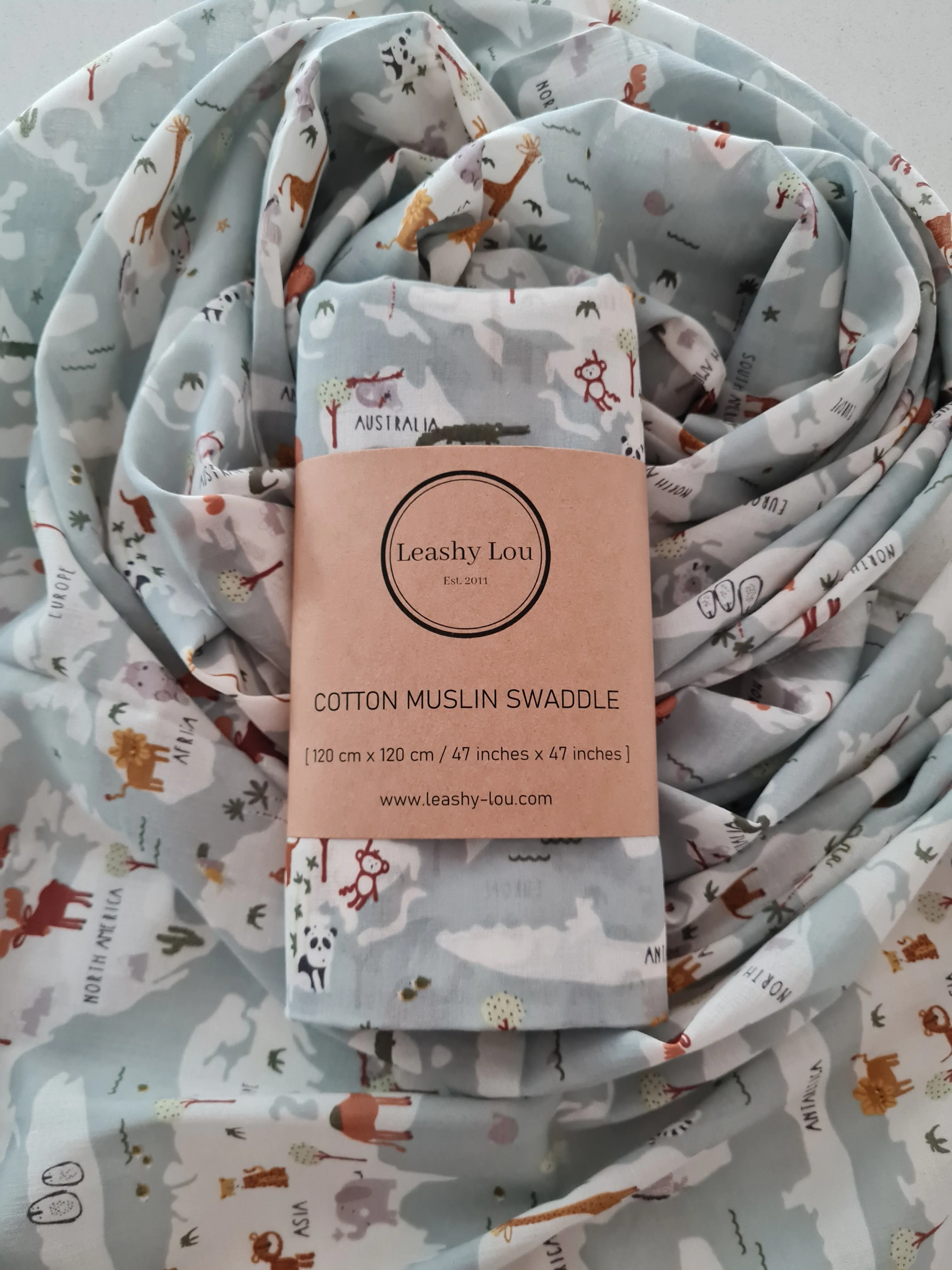 Around The World Cotton Muslin Swaddle