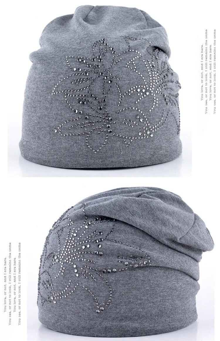 Autumn Winter Knitted Warm Beanies Skullies Cap for Women & Girls