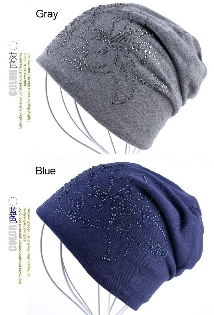 Autumn Winter Knitted Warm Beanies Skullies Cap for Women & Girls