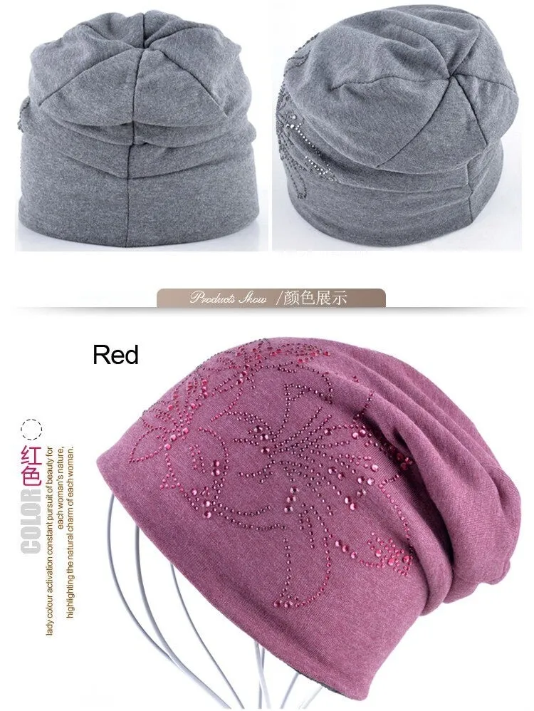 Autumn Winter Knitted Warm Beanies Skullies Cap for Women & Girls