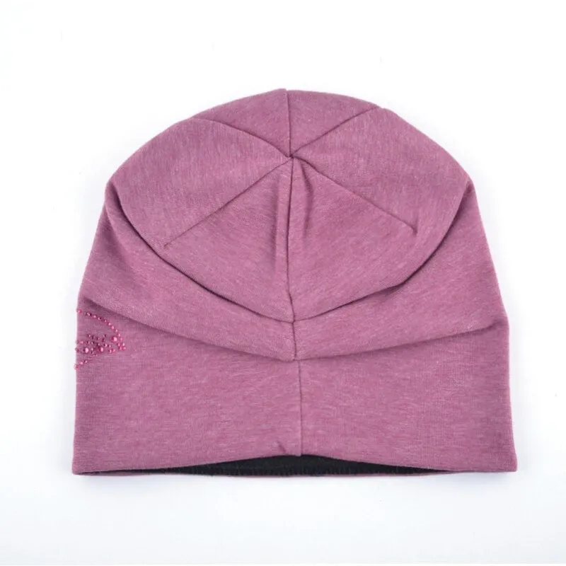 Autumn Winter Knitted Warm Beanies Skullies Cap for Women & Girls