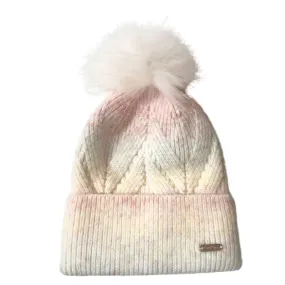 Bari Lynn Ombre Cuff Pom Hat - Off White