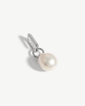 Baroque Pearl Single Ovate Earring | Sterling Silver/Pearl