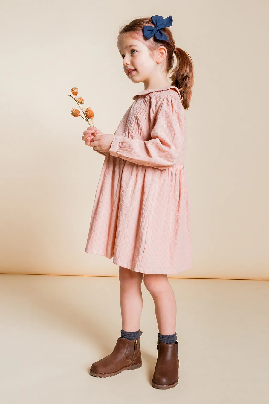 Beet World Ella Girls Dress - Blush