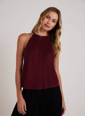 Bias Halter Top - Deep Plum