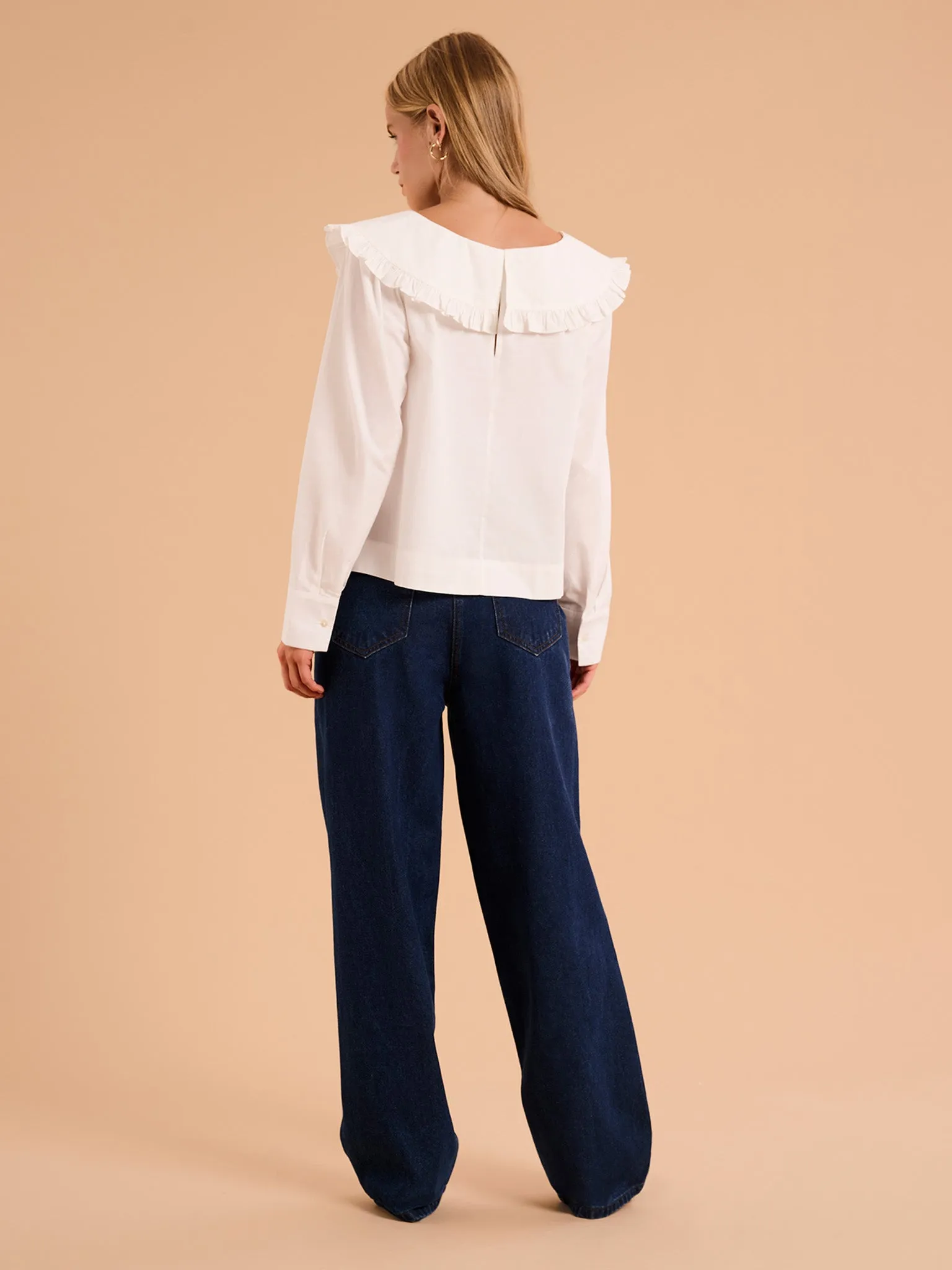 Briony Frill Blouse in White