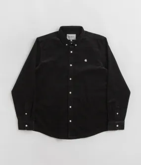 Carhartt Madison Fine Cord Shirt - Black / Wax