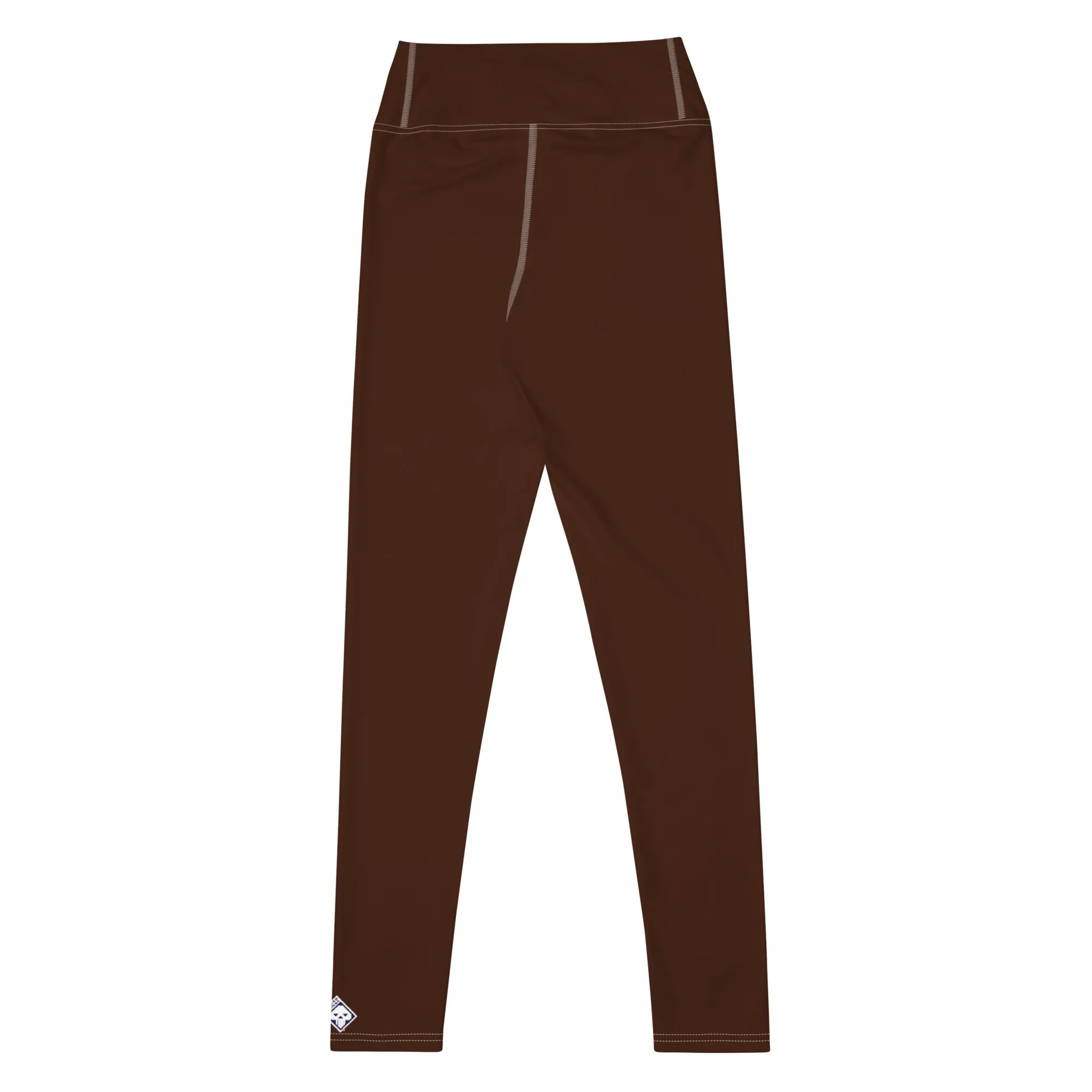 Casual Elegance: Solid Color Workout Leggings for Women - Chocolate