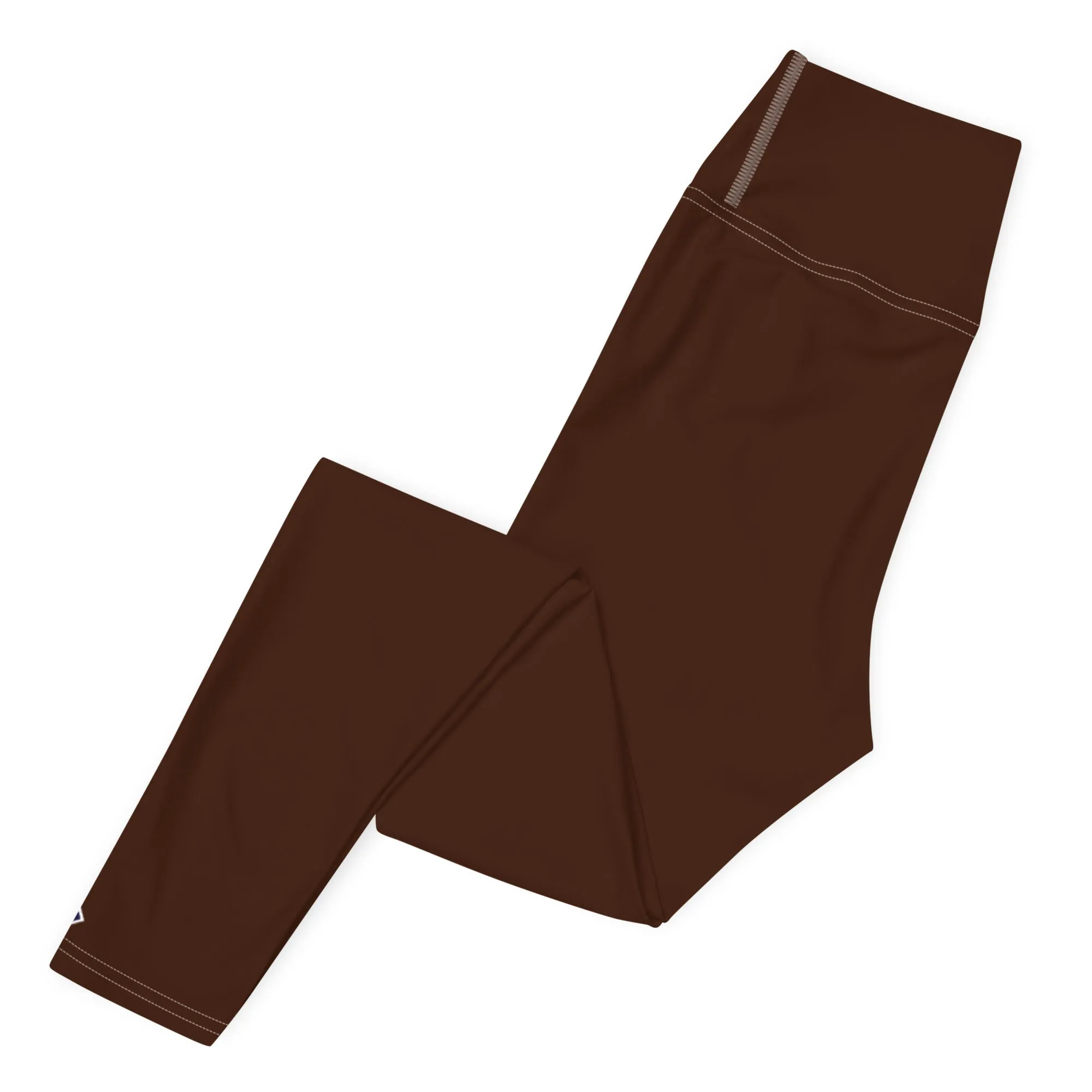 Casual Elegance: Solid Color Workout Leggings for Women - Chocolate