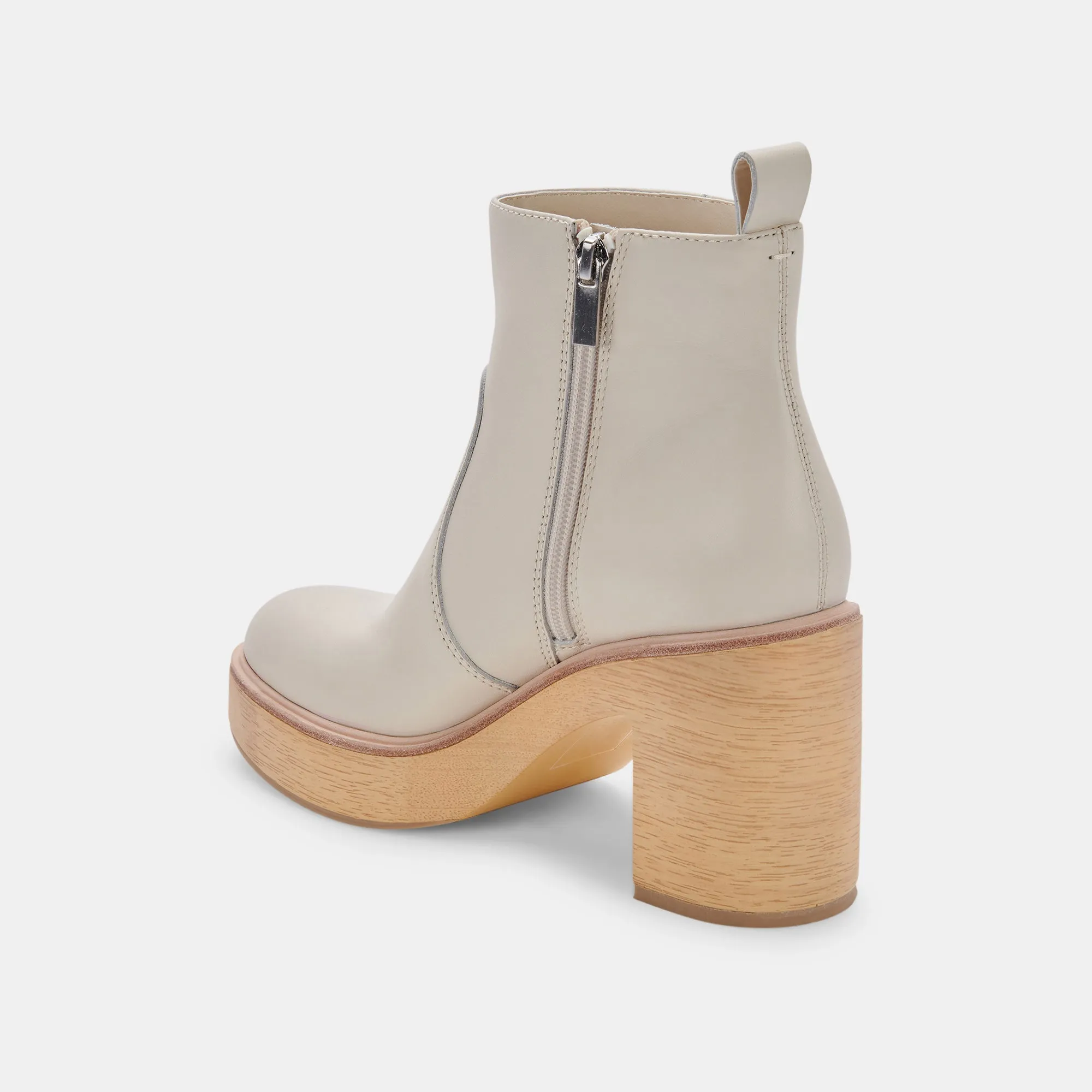 CECILE BOOTS IVORY LEATHER