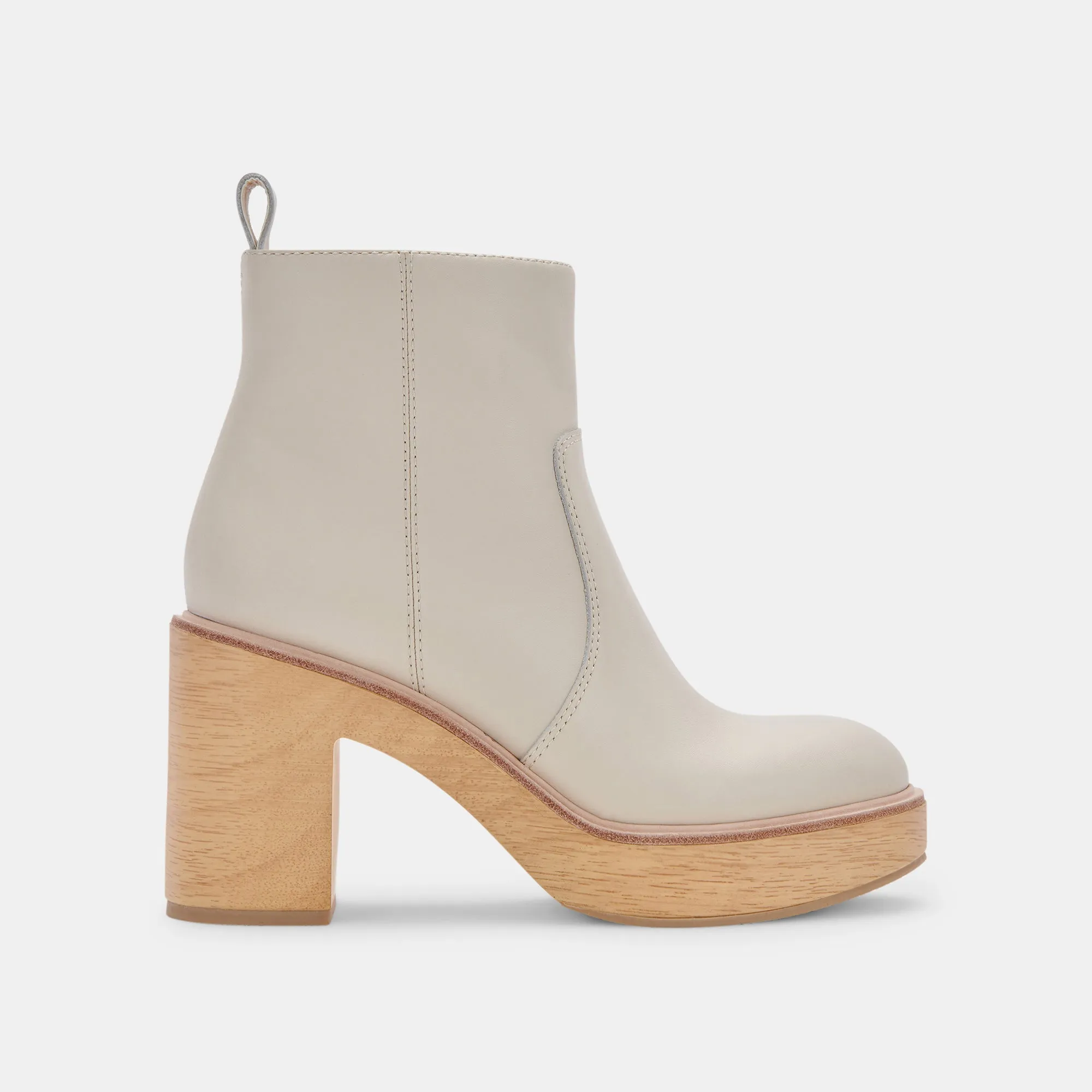 CECILE BOOTS IVORY LEATHER