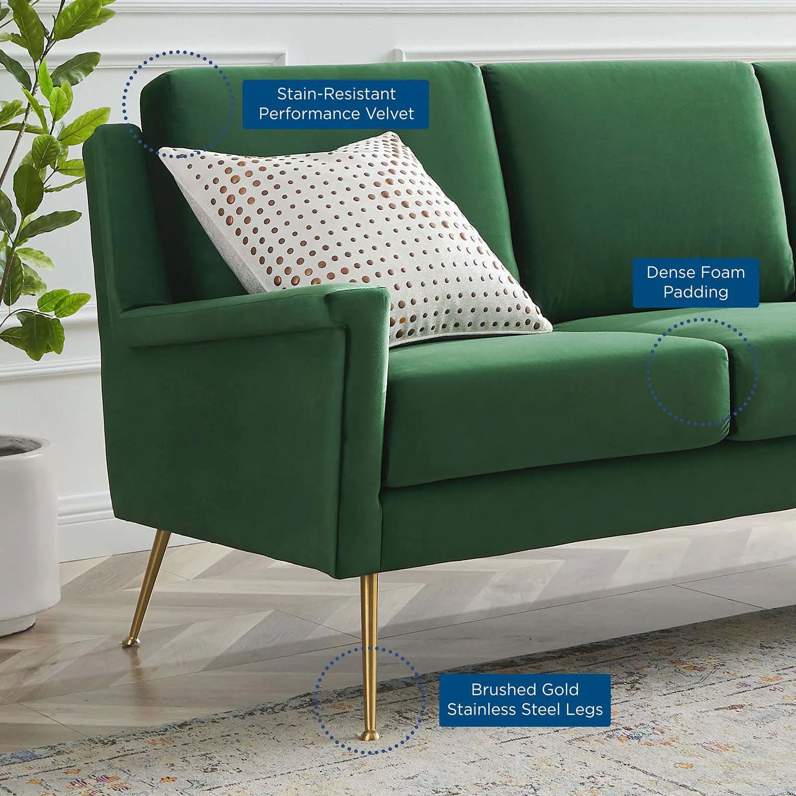 Chesapeake Performance Velvet Sofa