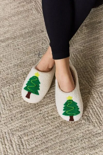 Christmas Tree Cozy Slippers