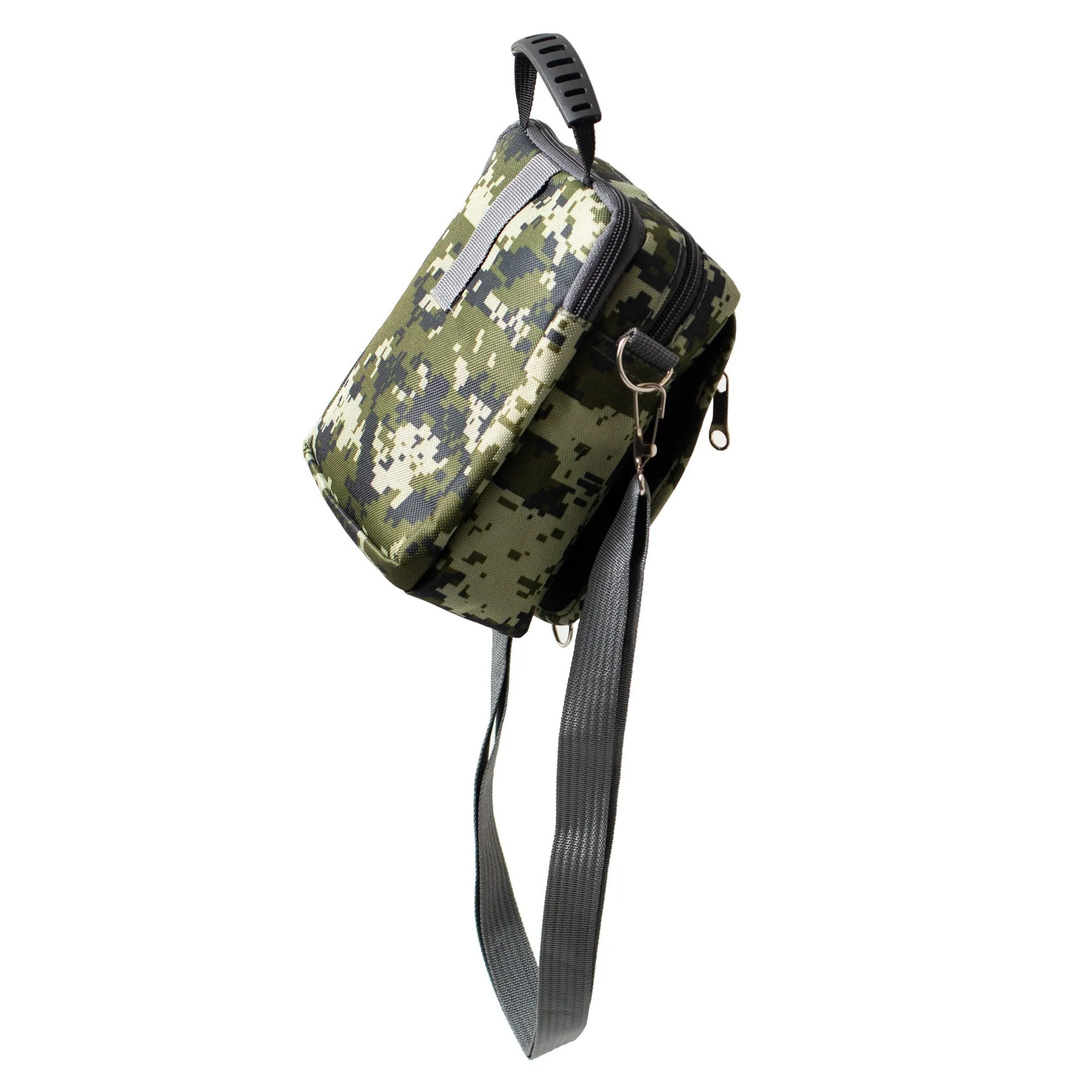 CLEARANCE UNISEX SHOULDER BAG (CASE OF 24  - $2.50 / PIECE)  Black & Assorted Camo Prints SKU: 1301-24