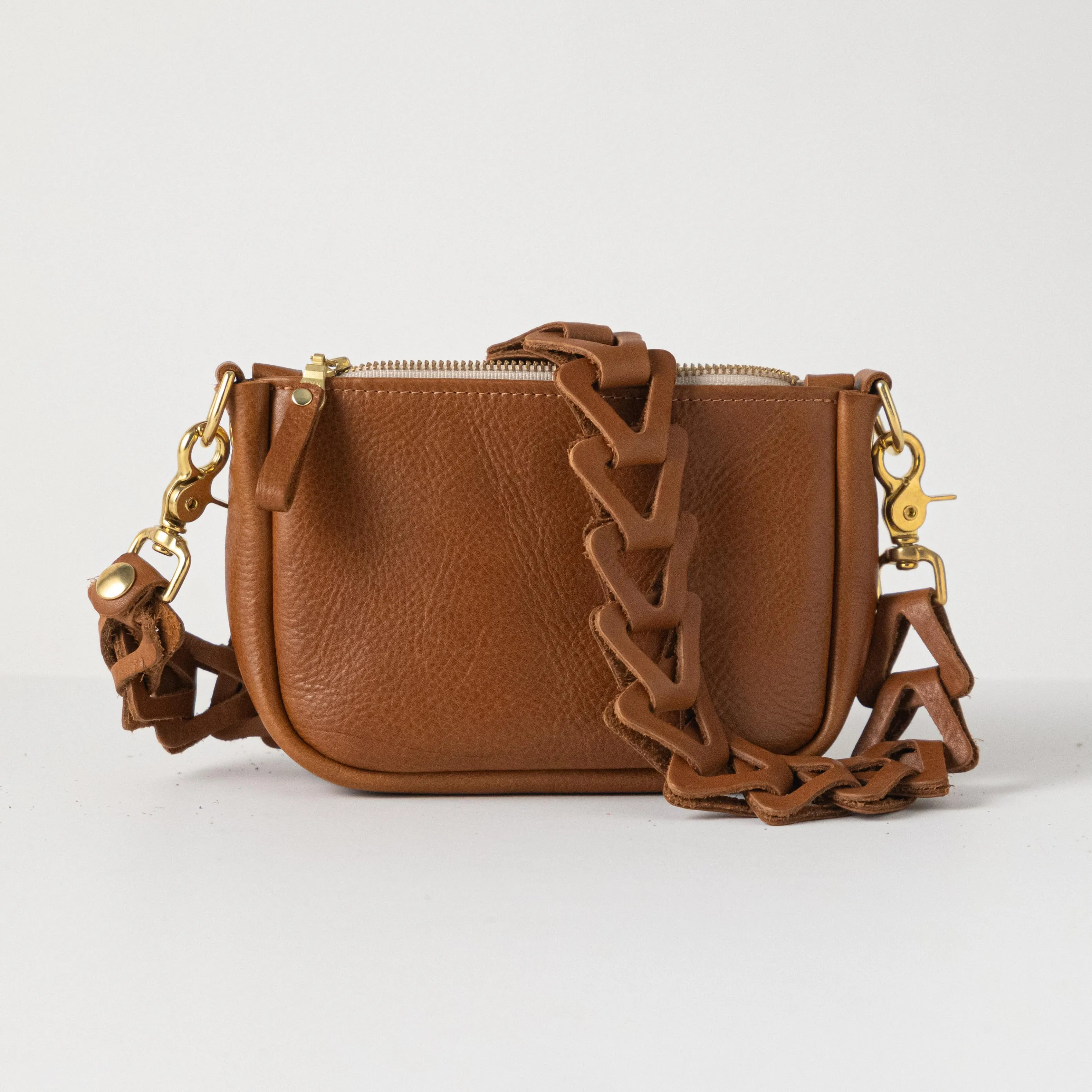 Cognac Cypress Mini Crossbody Bag