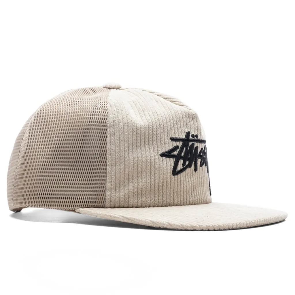 Corduroy Trucker Cap - Cream