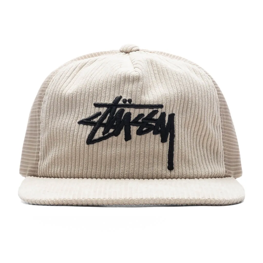 Corduroy Trucker Cap - Cream