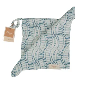 Crane Baby Muslin Security Blanket Indigo Print