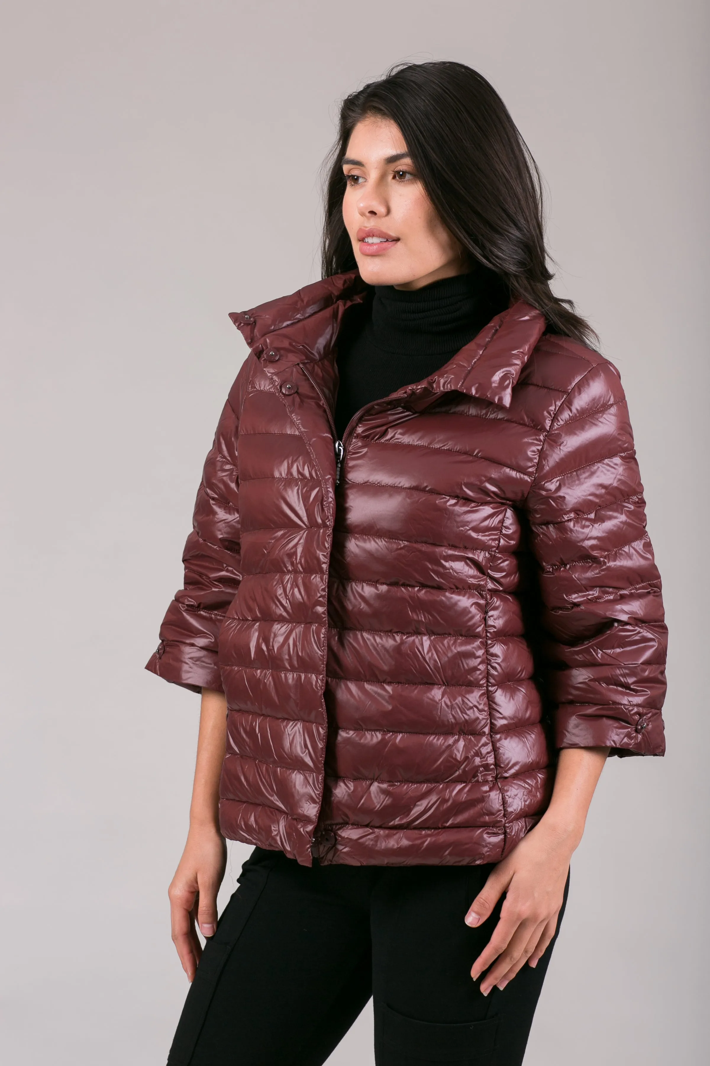 Crop Sleeve Puffer Jacket