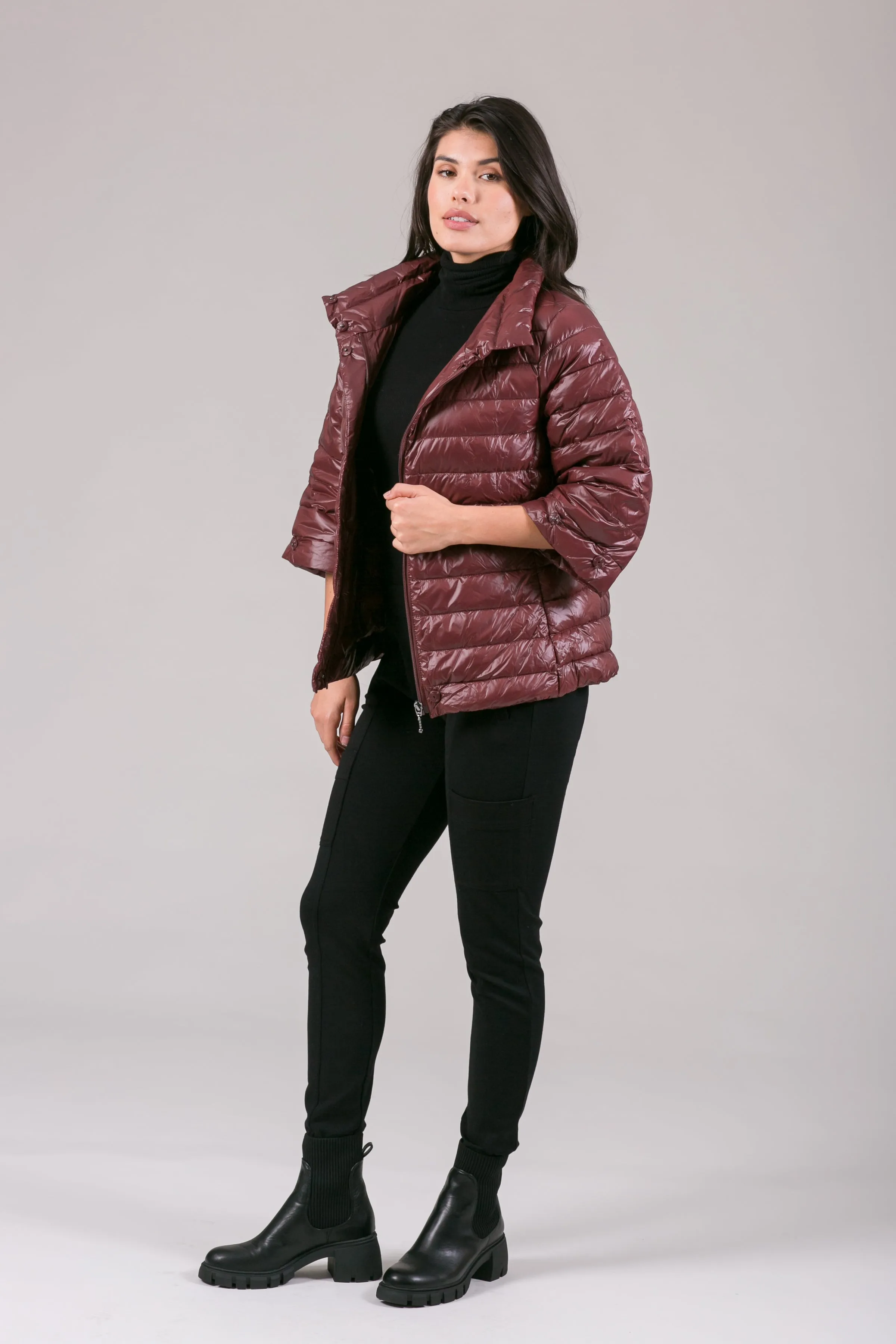 Crop Sleeve Puffer Jacket