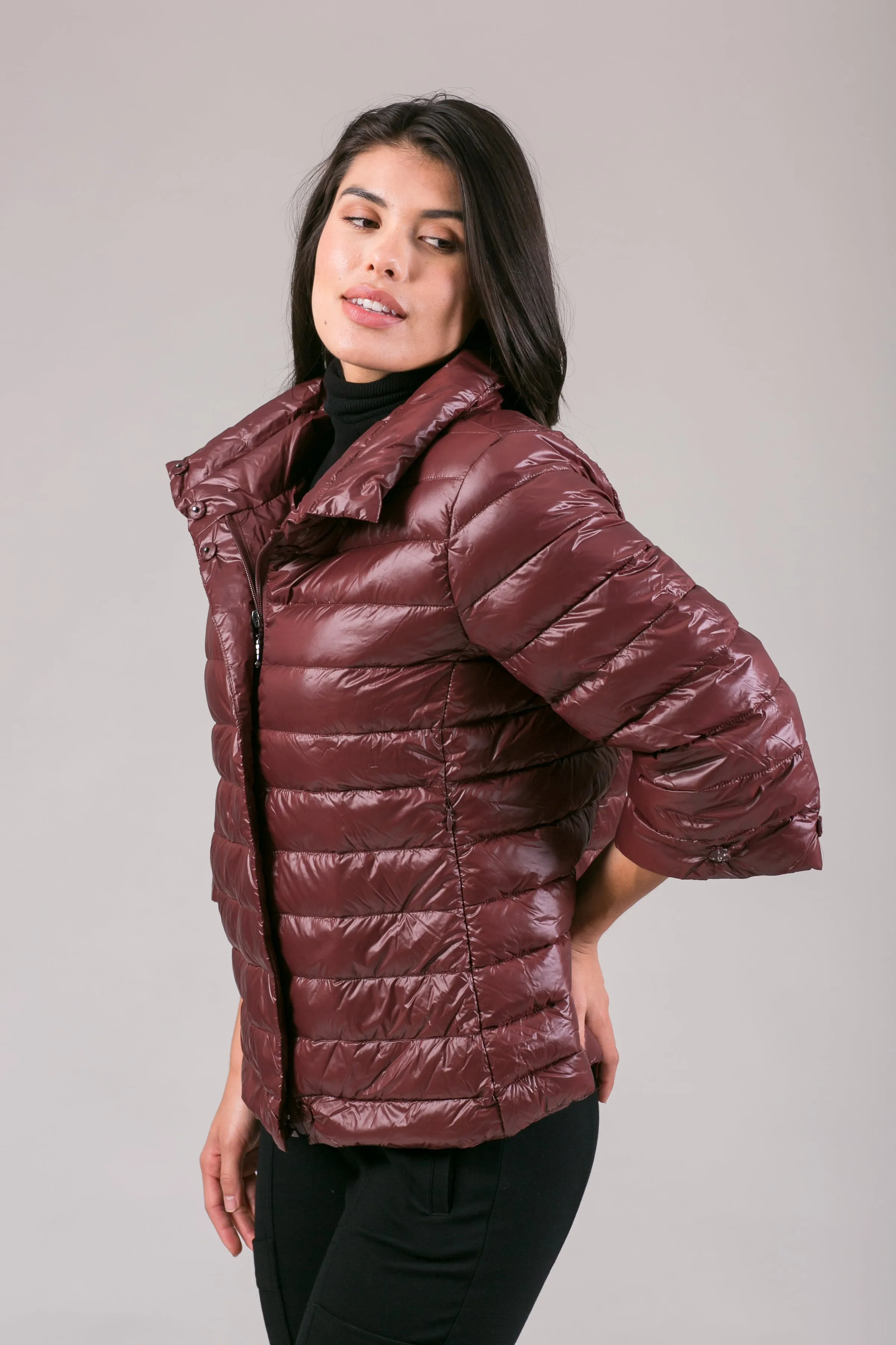 Crop Sleeve Puffer Jacket