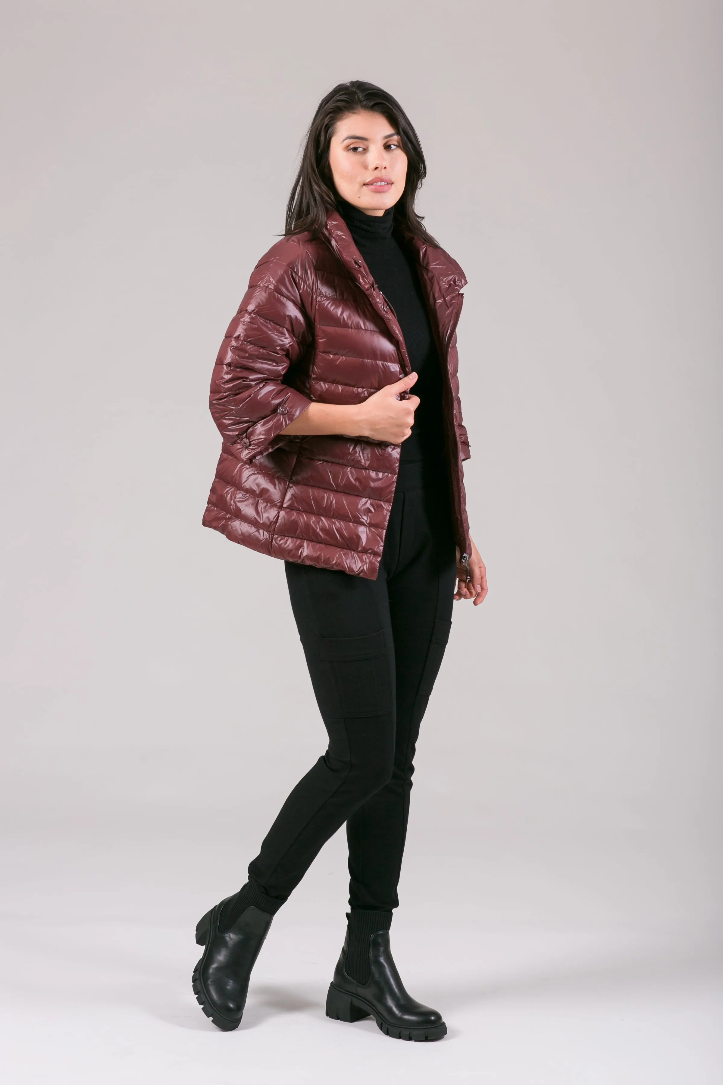 Crop Sleeve Puffer Jacket