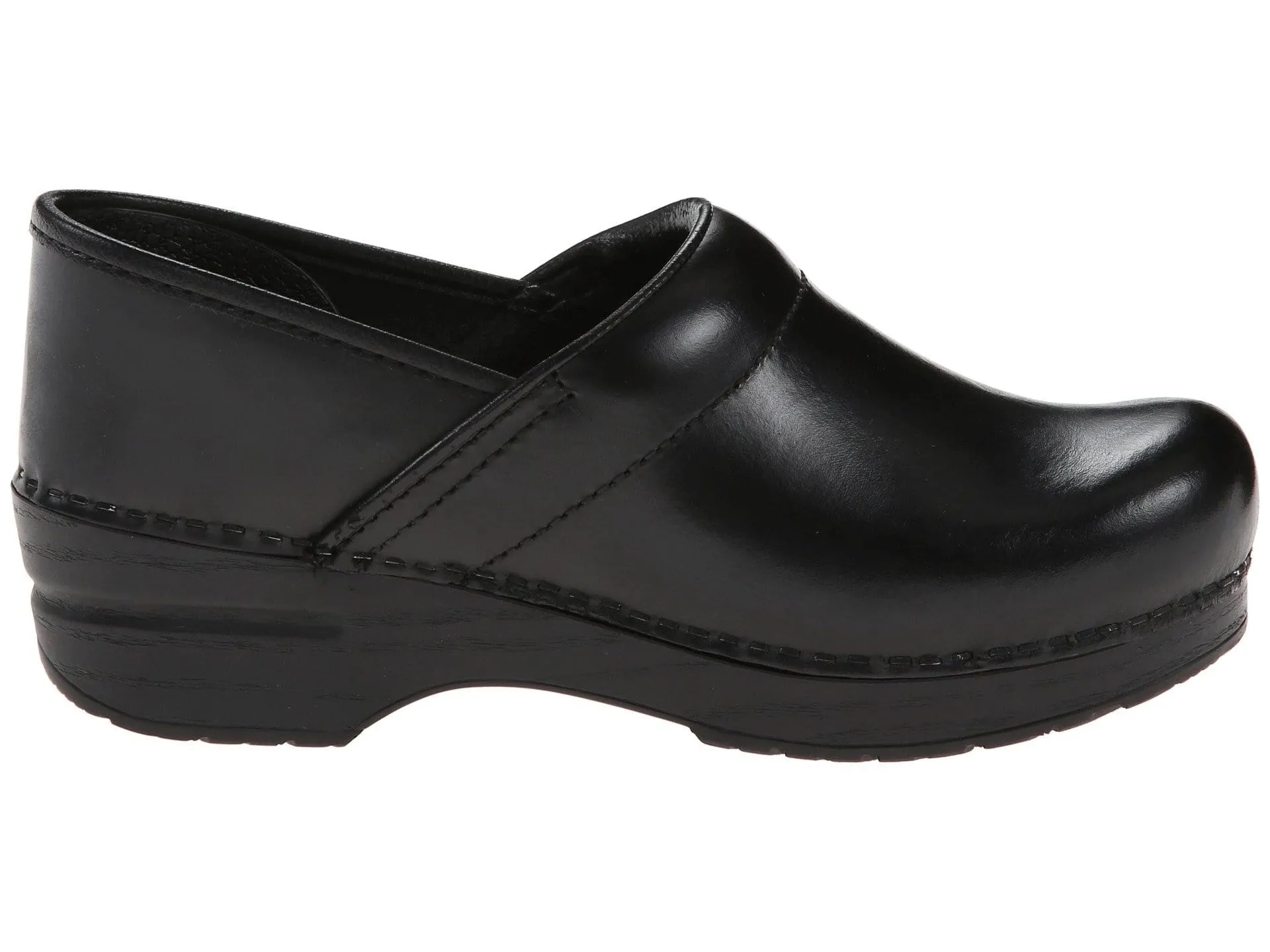 DANSKO Men's WIDE Professional Black Cabrio Leather Clogs