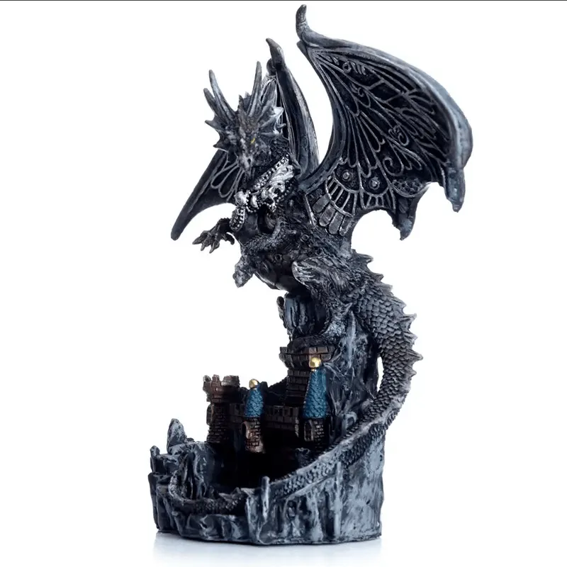 Dark Legends Wings of Magic Silver Castle Guardian Dragon