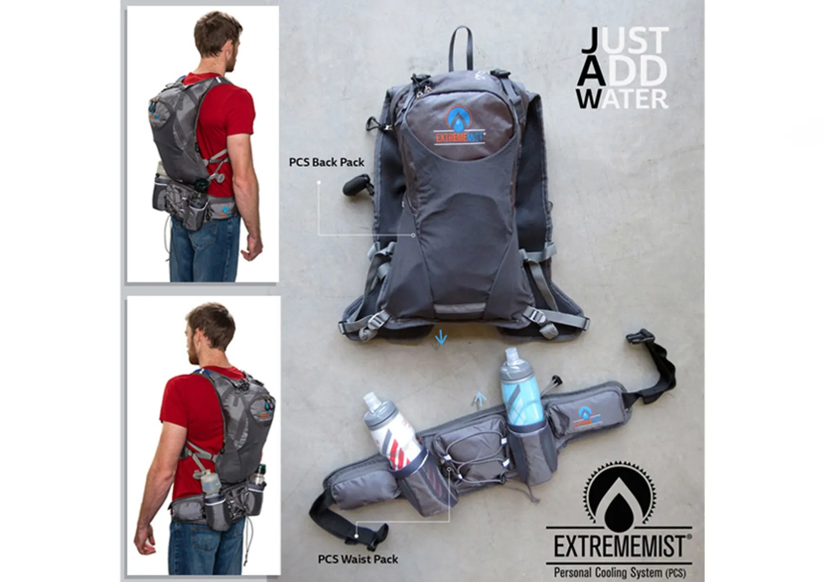 Detachable Dual Holster Hydration Waist Pack