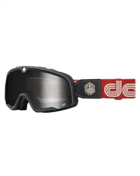 Deus Barstow Goggle - Black-Red Smoke Lens