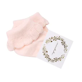 DROP NEEDLE SOCKS - PALE PINK