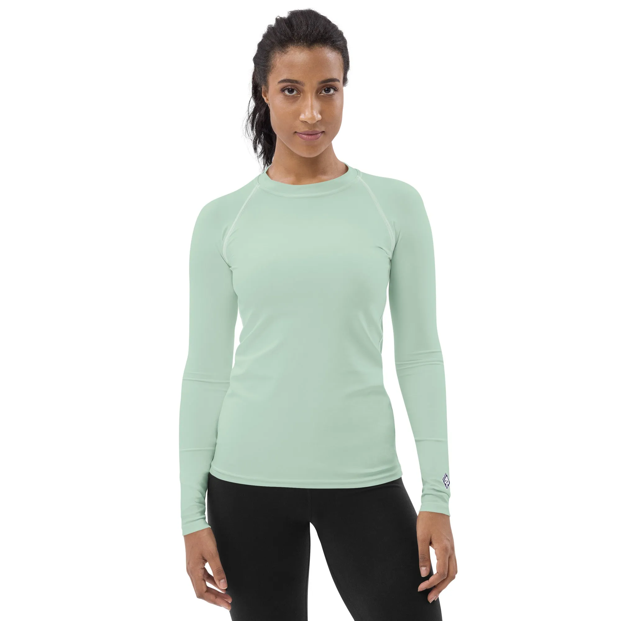 Elevated Essentials: Long Sleeve Solid Color Rash Guard for Women - Surf Crest